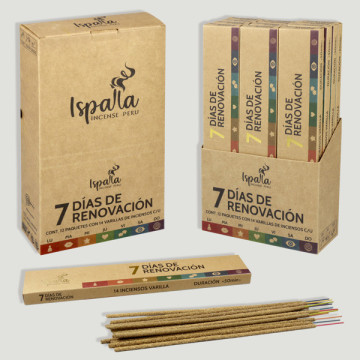 PACK Varillas incienso Ispalla. Palo Santo. 7 días RENOVACIÓN. 