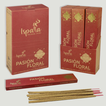 PACK Varillas incienso Ispalla. Palo Santo. PASIÓN FLORAL. 