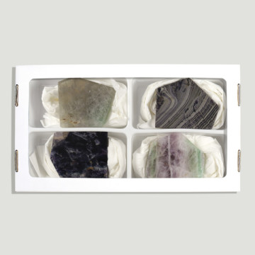 Free form Fluorite sheet. 7-9cm approx.