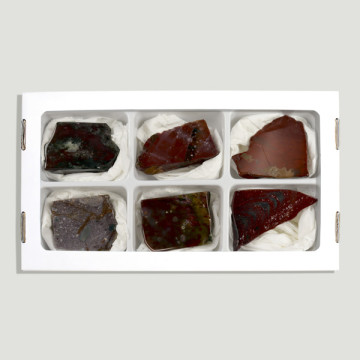 Placage Ocean Jasper de forme libre. 6-7 cm environ.