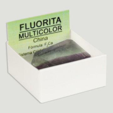 4x4 box - Polished multicolor fluorite – China.