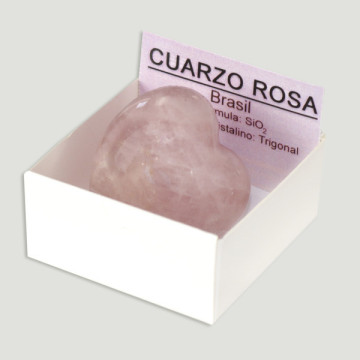 4x4 Box - Rose Quartz (Heart) - Brazil.