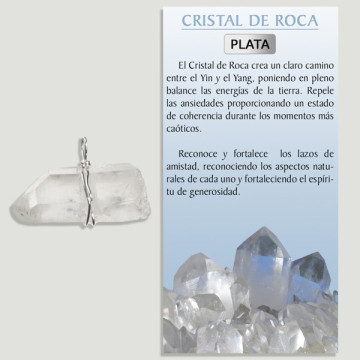 QUARTZO CRISTAL. Pingente PRATA. Formas variadas.