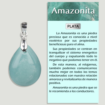 AMAZONITE Extra. Pendentif ARGENT. Formes assorties.