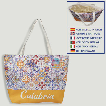 Bolso de playa. Asa cuerda. Calabria 03. 50cm