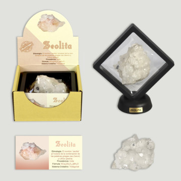 Authentic mineral collection. Zeolite.
