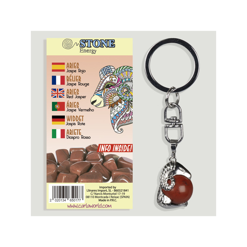 Hook 113. Silverplated key ring. Aries horoscope. Red Jasper Hook 113. Silverplated key ring. Aries horoscope. Red Jasper