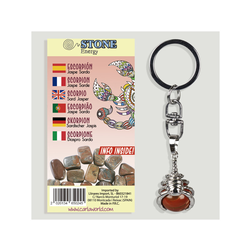 Hook 120. Silverplated key ring. Scorpio Horoscope. Sardinian Jasper Hook 120. Silverplated key ring. Scorpio Horoscope. Sardinian Jasper