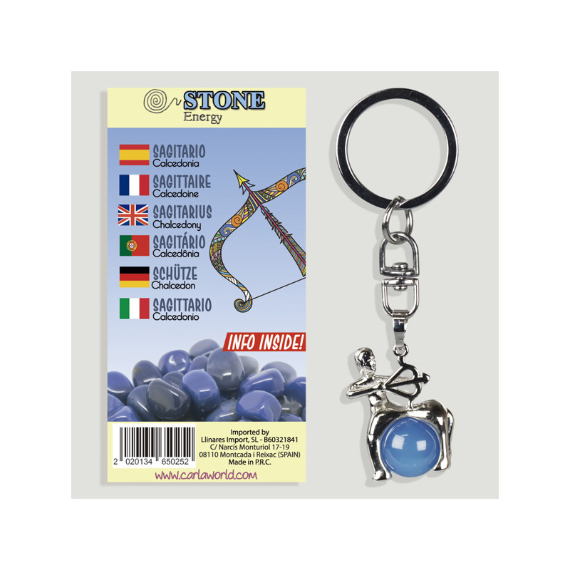 Hook 121. Silverplated key ring. Sagittarius Horoscope. Chalcedony Hook 121. Silverplated key ring. Sagittarius Horoscope. Chalcedony
