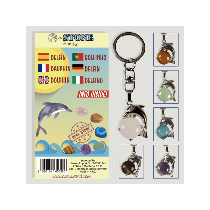 Hook 128. Silverplated key ring. Dolphin Amulet. Assorted minerals Hook 128. Silverplated key ring. Dolphin Amulet. Assorted minerals
