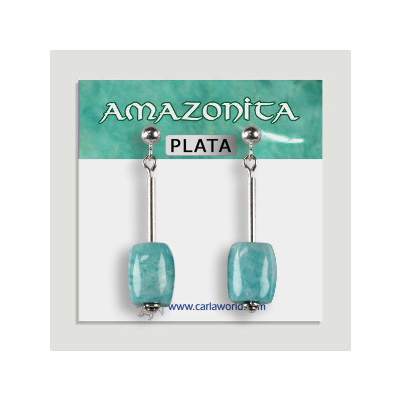 Brincos de prata. Amazonita. Formas variadas Brincos de prata. Amazonita. Formas variadas