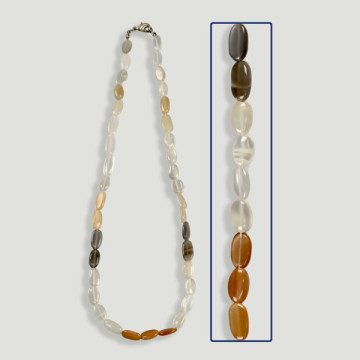 Adularia necklace in pills. 40cm approx.