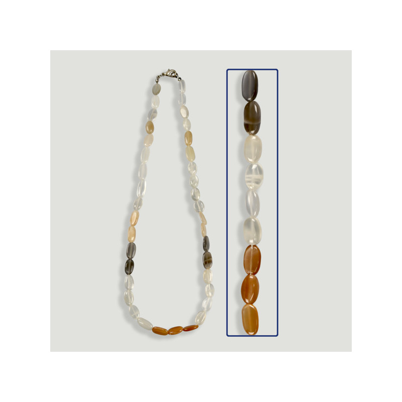 Adularia necklace in pills. 40cm approx. Adularia necklace in pills. 40cm approx.