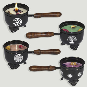 Kettle with aromatic candle 12x8.5cm assorted models