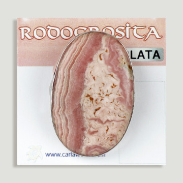 Open Silver ring. Rhodochrosite. 5 to 12gr. (PRICE PER GRAM)