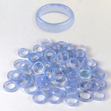 REPLACEMENT. STONE RINGS. Ring. Faceted Blue Agate