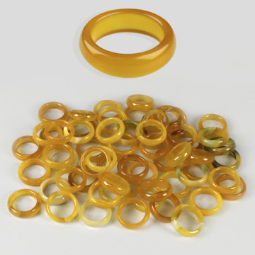 REPLACEMENT. STONE RINGS. Ring. Smooth Yellow Agate