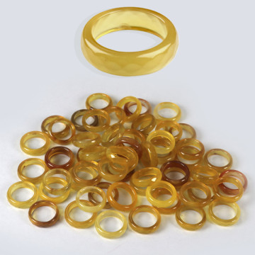 REPLACEMENT. STONE RINGS. Ring. Yellow faceted agate