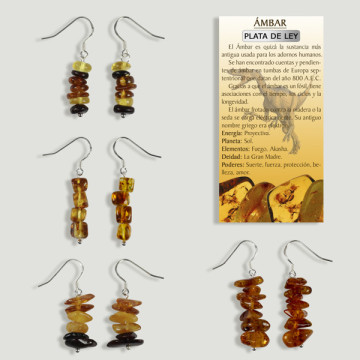 ÂMBAR. Brinco PRATA. Gancho hippie. Modelos variados