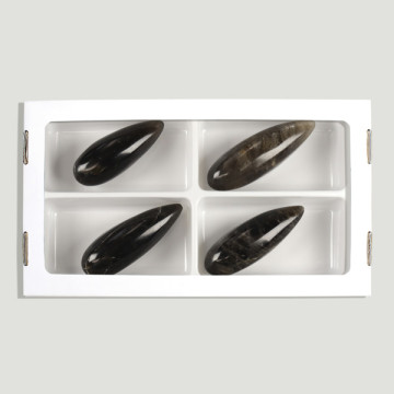 Bâton de massage. Quartz fumé. 8-10 cm.