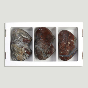 Double heart Purple Agate. 9-10cm approx.