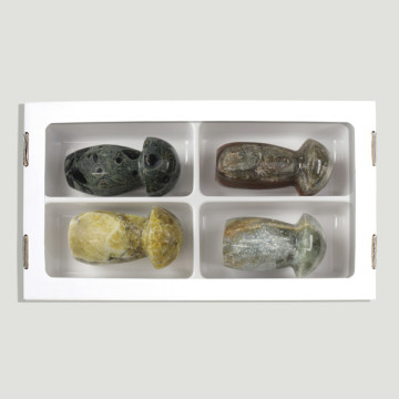 Mushroom Massager. Assorted Minerals. 7-9cm.