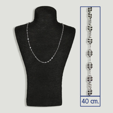 SILVER chain. Model 35. 40cm