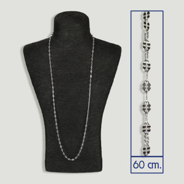 SILVER chain. Model 35. 60cm