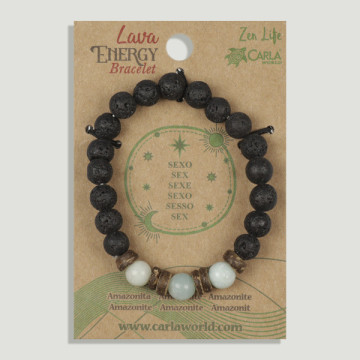 REPOSICIÓN. Lava Energy. Sexo. Pulsera Lava con Amazonita