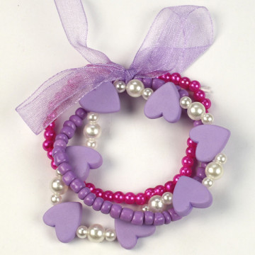 HOOK 49 - Bracelets with bow. Assorted colors