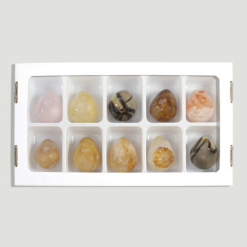 Assorted Mineral Eggs. 3.8-4.2cm approx. (H10)