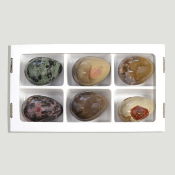 Assorted Mineral Eggs. 6-7cm approx. (H6)