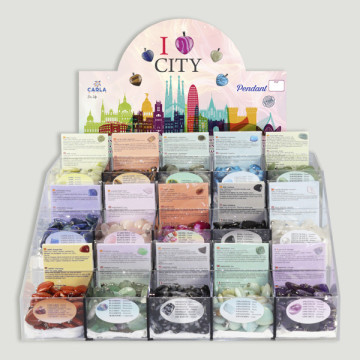 I “LOVE” CITY. Colgante corazón plano. 22x22mm (900uds)