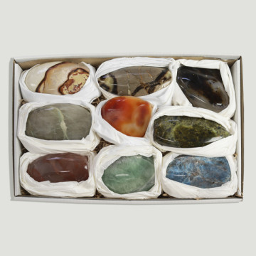 Box of cut base sculptures. 3.2-4kgs approx. 33x22cm