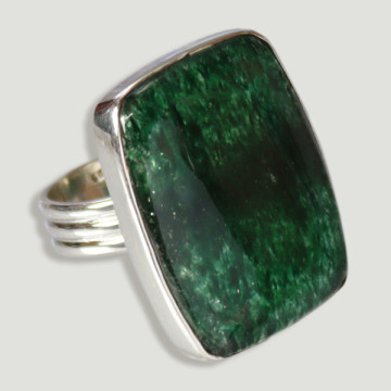 Anillo Plata Ajustable AVENTURINA VERDE (PRECIO POR GRAMO)