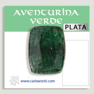 Anillo Plata Ajustable AVENTURINA VERDE (PRECIO POR GRAMO)
