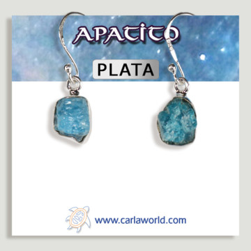 Boucles d'oreilles en ARGENT. Druzes. Apatite