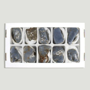 Free-form Angelite plate. 3-4.5cm approx.