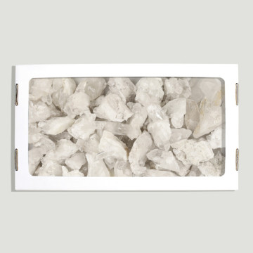 Caja Drusa Cuarzo Cristal. Cal.B 1,5Kg 26x14 cm