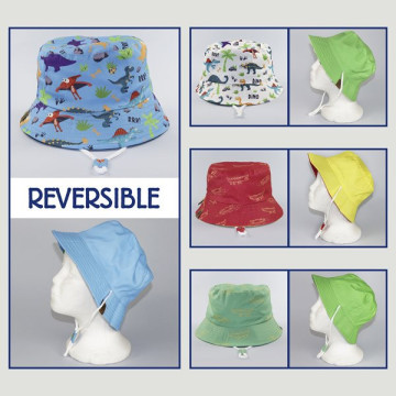 Gancho 09 – Gorro Bucket Infantil, reversible