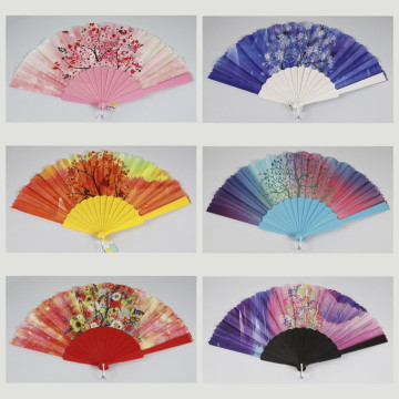 Hook 76 - Plastic fan with design: Abstract Tree. Assorted colors