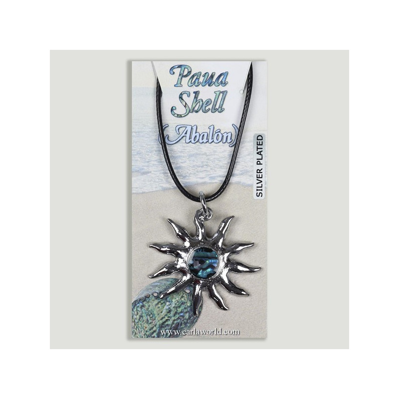 Hook 51 – Abalone Pendant with Cord. Model: Sun Hook 51 – Abalone Pendant with Cord. Model: Sun