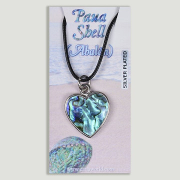 Gancho 60 – Colgante Abalón con cordón. Modelo: corazón.