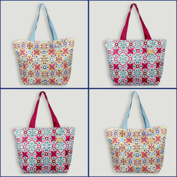 Bolso de playa. Asa lisa. Modelo Mosaico