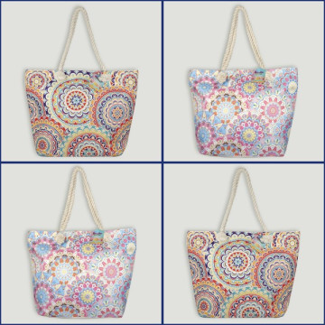 Bolsa de playa, asa cuerda. Modelo Mandala