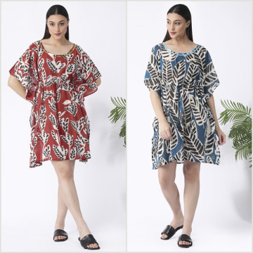 Cotton Poncho One Size / 3 prints