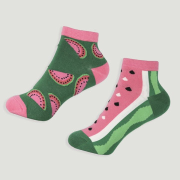 Crochet 19 – Paire de chaussettes. Modèle : Pastèque