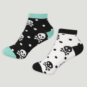 Crochet 26 – Paire de chaussettes. Modèle : Crânes