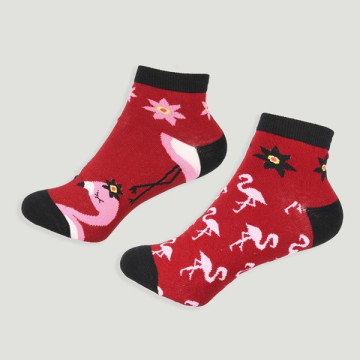 Crochet 27 – Paire de chaussettes. Modèle : Flamants roses