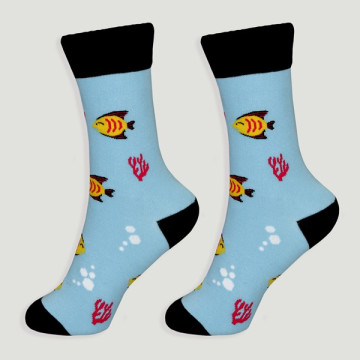 Crochet 33 – Paire de chaussettes. Modèle : Poisson